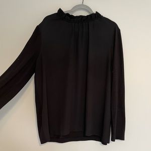 Ann Taylor black long sleeve blouse - XL